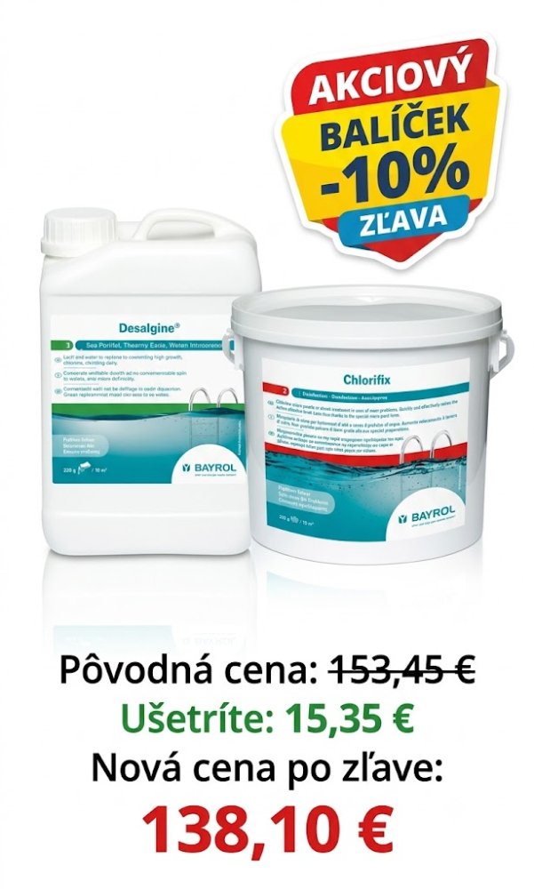 SEZÓNNY SET Bayrol: Chlorifix 5 kg + Desalgin 3 l (-10 % ZĽAVA)