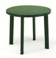 Plastový stôl Tondo - guľatý zelený