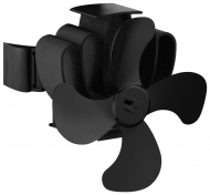 LIENBACHER - Ventilátor na krbové kachle s magnetom a obručou s čiernou vrtuľou 21.00.384.2